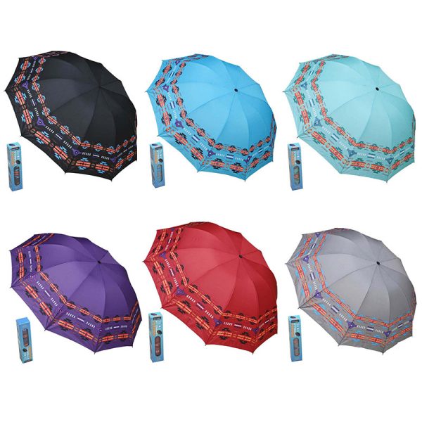 Foldable Windproof Umbrella - Assorted Colors - 16112 - Compact Design -  (1111)
