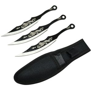 7" 3 IN 1 , Two Tone Blade with Dragon Print T-K - (13753)