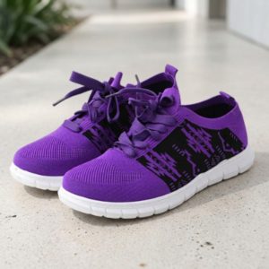 Designer Native Print Athletic Youth Shoes - 1685 Purple (1829-PU)