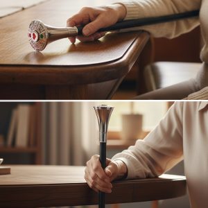 35.5" Zinc Handle Walking Cane -Dice head - (T281206SL)