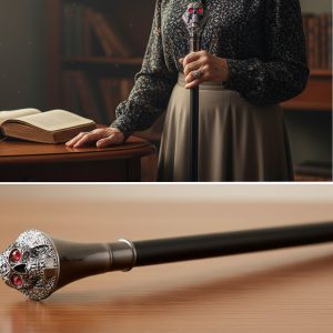 35.5" Zinc Metal Handle Walking Cane -Gunmetal Skull- (T281803SL)