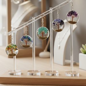 Acrylic Tree Of Life Earring - (TOL-AC-EAR)