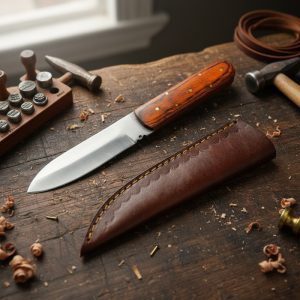 8.75 Inc Hunting Knife - Red Wood (PC-112)