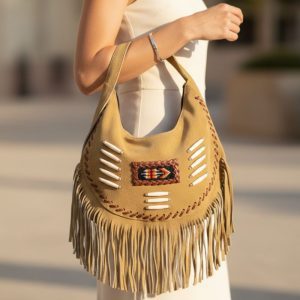 Leather Bag New Bufflo Suede - Camel Color (13632)
