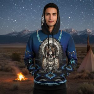 Graphic Designer Hoodie - Pullover, Skull Pendant,  (1296)