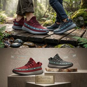 Youth Printed Athletic Shoes, (4.5 - 10) - Grey (1823-GY)