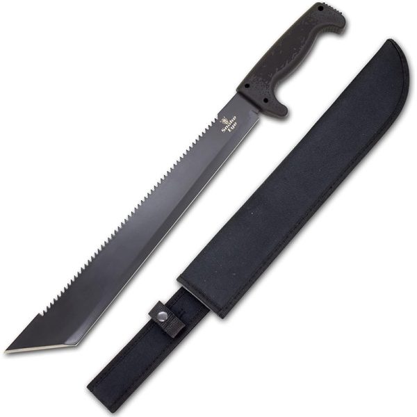 Snake Eye Bush Machete with Heavy Duty Handle (YML12-BK)