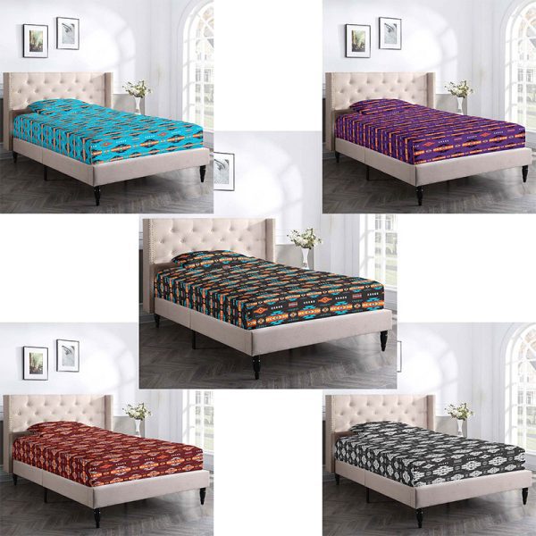 16112 Design; 3 pc Flannel Sheet Set  - king Size - Assorted Colors - 0336