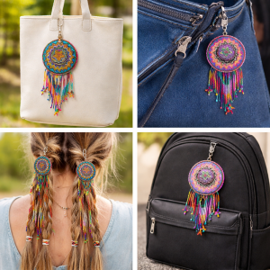 LARGE GUATEMALAN SEED BEAD HAT CLIP (SB-HAT-CLIP)