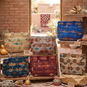 Printed Pocketed Tote Bag, 16112 Native Butterfly (2611)