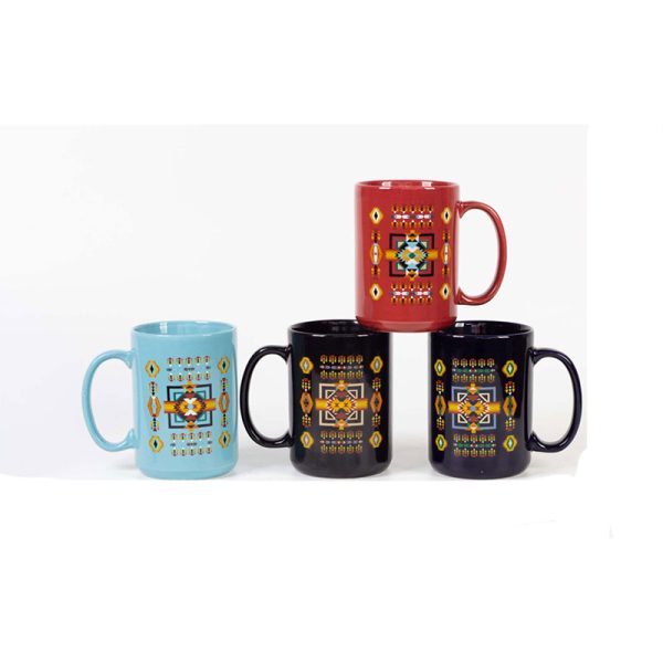 15 oz Cafe Mug - Chief Walking Water Design (1356)