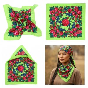 CD-Scarf-1-30 Metallic Neon Green