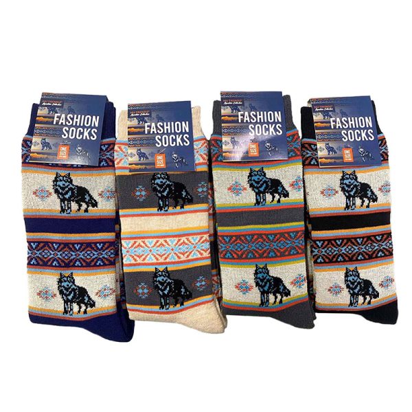 Socks - Fashion Socks, Wolf - Spirit Quest - 1108