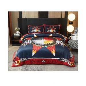 Medicine Wheel, Hand Quilted StarQuilt Queen Blanket 2139-MW