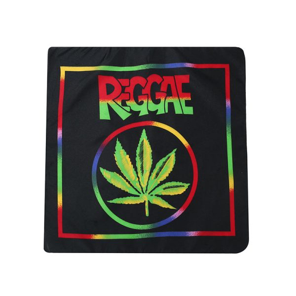 Leaf Bandana (ST009-Black with Reggae and Leaf)