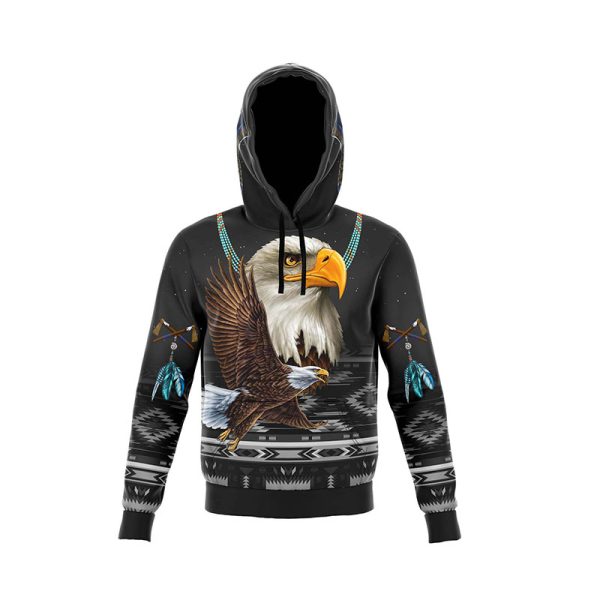 Graphic Designer Hoodie - Pullover  (1296-EAGLESCENE)