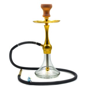 17.7" Hookah - Single Hose - Gold (SKMJ-147 C)
