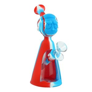 7.5" Alien Silicone Bong-  Blue/Red Mix Color  (SKMJ-164 A)