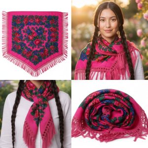 CD-Scarf-2-30 Metallic Hot Pink