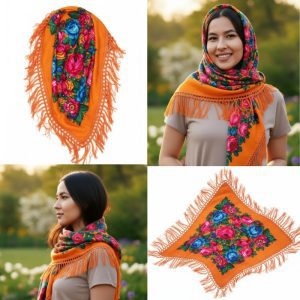 CD-Scarf-2-30 Metallic Orange