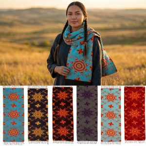 Starburst Design Woven Scarf - Assorted (1161)