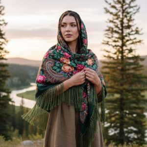 CD-SCARF-7 Navy Green
