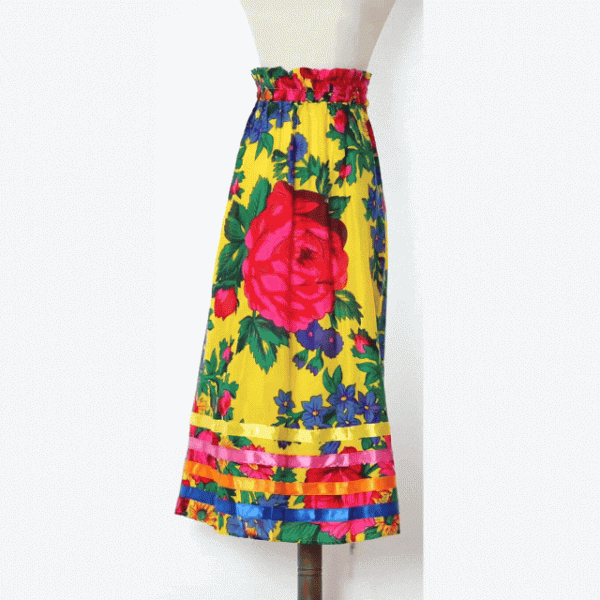 Floral Art Ribbon Skirt Polyester One Size - (Floral 1023 Combo1) - Image 5