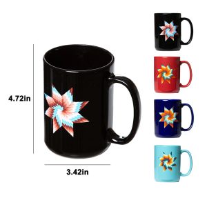 15 oz Cafe Mug - Star Twist Design - (1358)