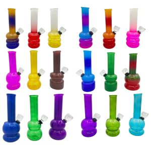 IND 6" Glass Bong Bright Colors Assorted (IND Bong 6)