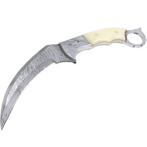 9"  bone handle Skinner DAMASCUS BLADE