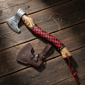 17.5" AXE WOOD HANDLE BLK/ RED PATTERN - (13913)