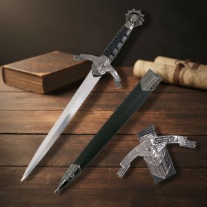 Defender 14.5" Medieval Roman Dagger Eagle Pattern Handle With Scabbard (14291)