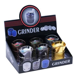 4 Parts 50mm Winebow Zinc Alloy Grinder with Amsterdam Leaf - Assorted (SMJL-009)