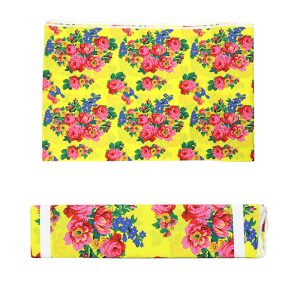 Flower Cotton Fabric Bolt - Yellow (Floral 2900-Yellow)