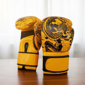 New Boxing Gloves Blk & Gold - (14219)