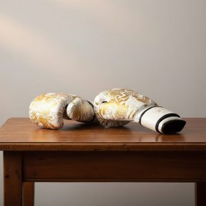 New Boxing Gloves White & Gold (14221)