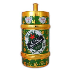 Beer Keg Glass Water Pipe with LED Lights |Highwalker (BKWPL-006)