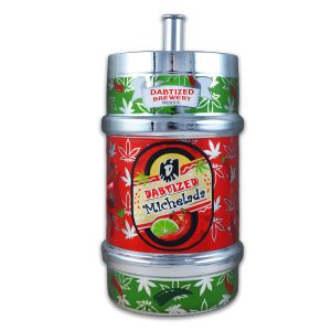 Beer Keg Glass Water Pipe with LED Lights |Michelada