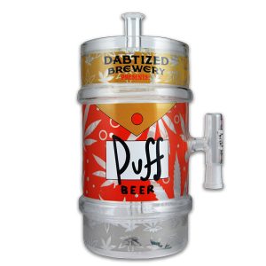 Beer Keg Glass Water Pipe with LED Lights |Puff Beer