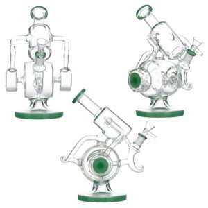 9" Glass Bong - Jade Green (C1042)