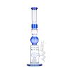 18.5" Shower Head Perc Glass Bong -  Blue (C2699)