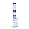 18.5" Shower Head Perc Glass Bong -  Blue (C2699) - Image 2