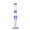 18.5" Shower Head Perc Glass Bong -  Blue (C2699) - Image 3