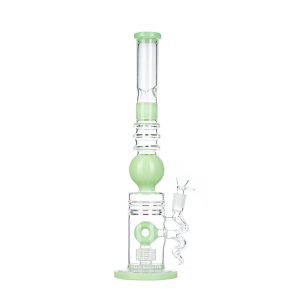 18.5" Shower Head Perc Glass Bong- Milky Green (C2699)
