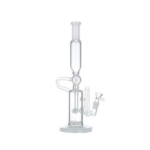 13" Recycler Glass Bong - White (C2701)