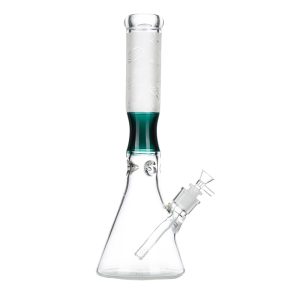 15" 7MM Glass Bong - Teal (C1033)