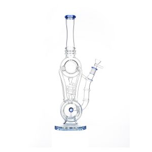 16" Recycler Glass Bong - Dark Blue  (C1605)