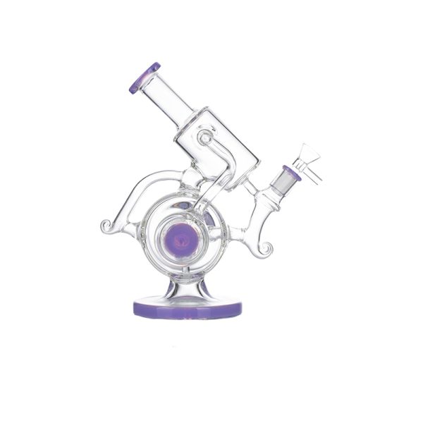 9" Glass Bong - Milky Purple  (C1042)