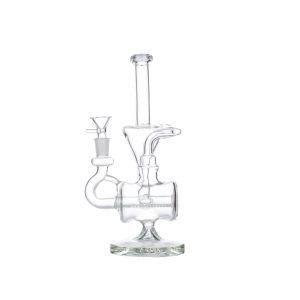 11" Recycler Glass Bong - Clear  (C8032)