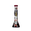 14" 7MM Straight Tube Glass Bong - Red (DCK-022)